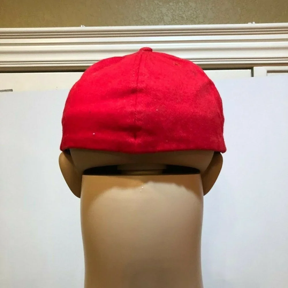 Disney Parks Adult Red Black Mickey Mouse Hat Electric Guitar Headphone Cap Hat
